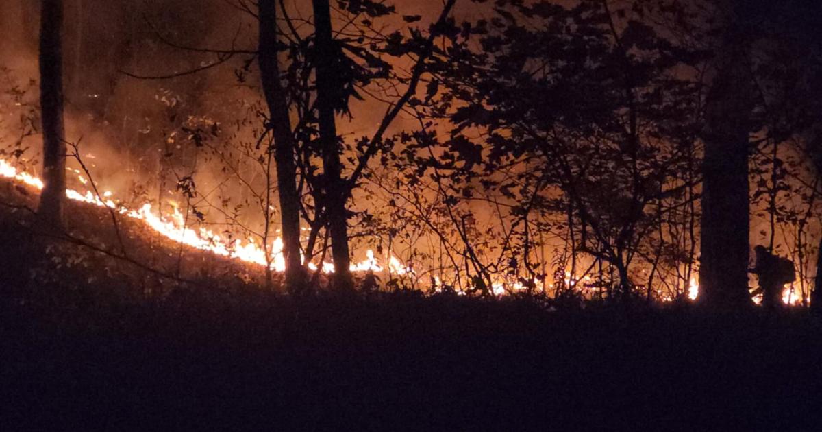 Fox Ridge Fire Firefighters extinguish brush fire in Fox Ridge