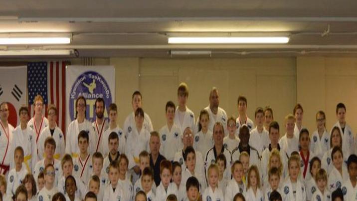 local taekwondo students gather for