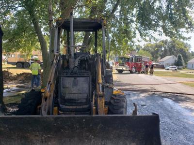 Mattoon backhoe fire