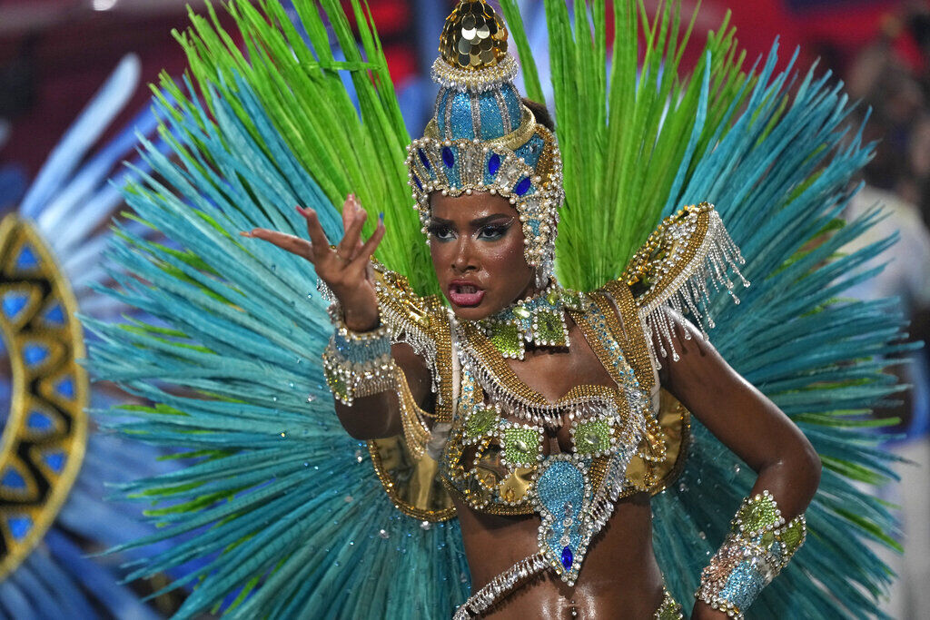 Photos: Brazil's glitzy Carnival is back with stunning costumes, packed  parade grounds