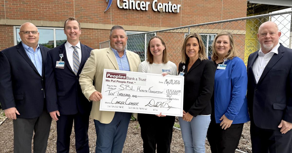 Peoples Bank makes cancer center donation