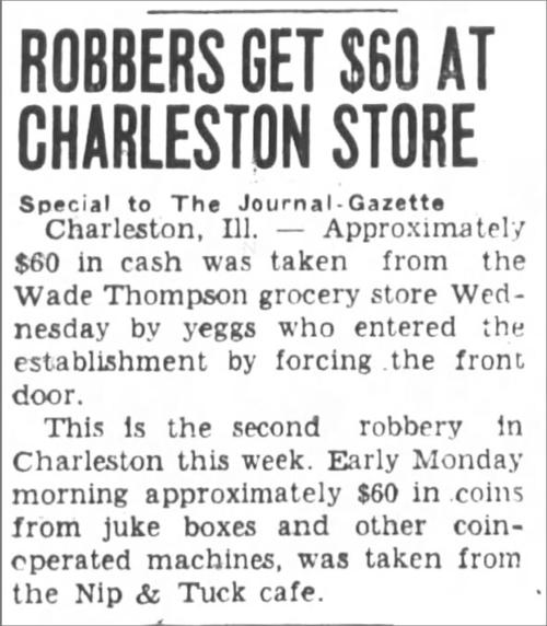 Robbers get $60 at Charleston store