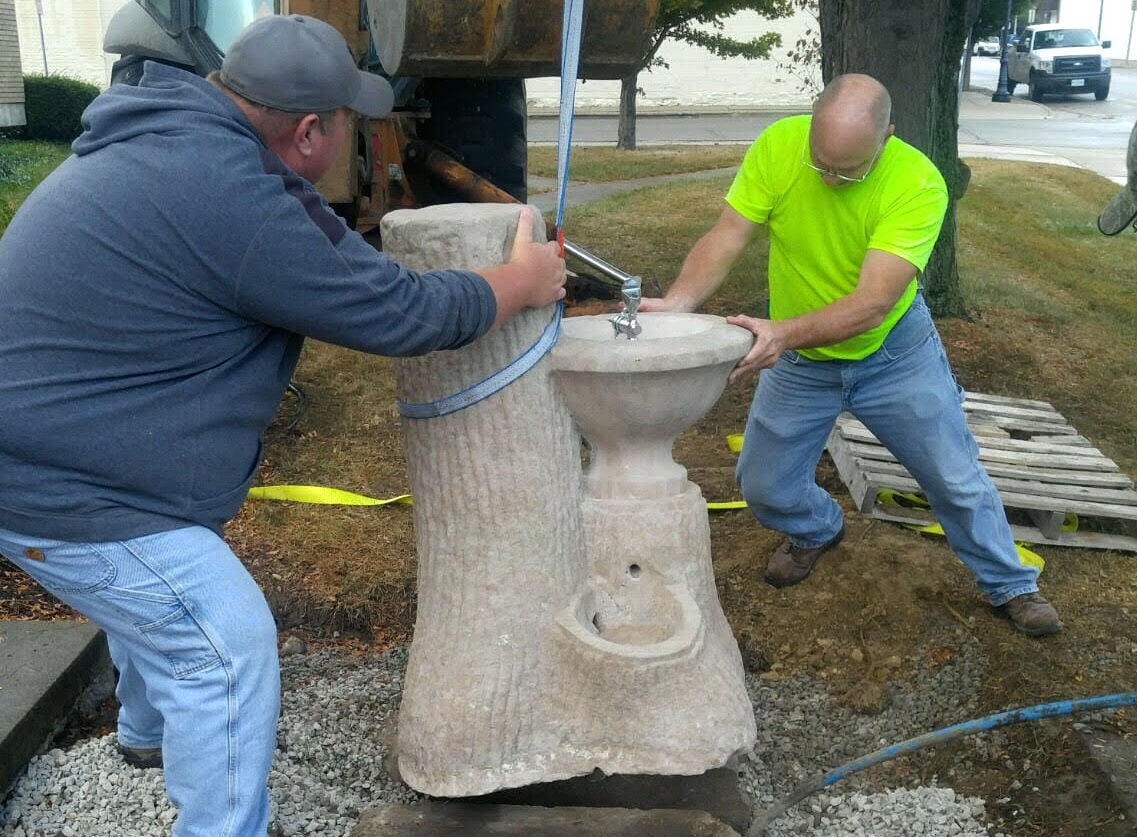 City crews restore historic water fountain | Local | jg-tc.com