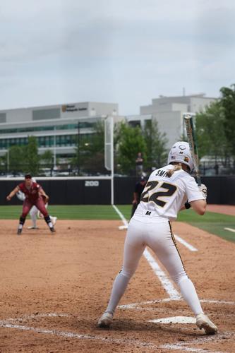 Sophie Smith swings at a pitch