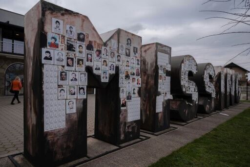 The monument in Gracanica to the dead and missing of the Kosovo War