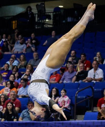 Mizzou’s Elise Tisler performs her floor routine