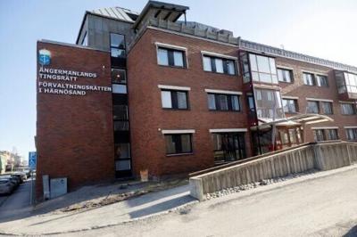 The suspect appeared in the district court building in Harnosand, Sweden