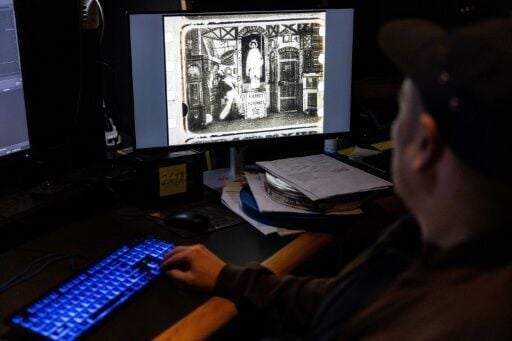 Library film preservation specialists spent a week restoring the film reel frame-by-frame and digitizing it