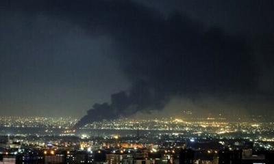 Smoke rises from the site of a US-Israeli strike on the Iranian capital Tehran on April 7, 2026