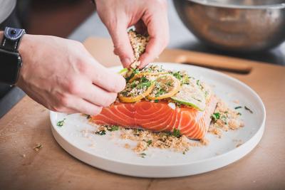 Cured salmon process