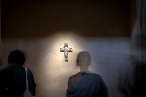 Visitors flocked to Francis's tomb at the Basilica of Santa Maria Maggiore, a year after the Argentine pope's death
