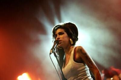 British singer Amy Winehouse pictured during a 2007 concert in France
