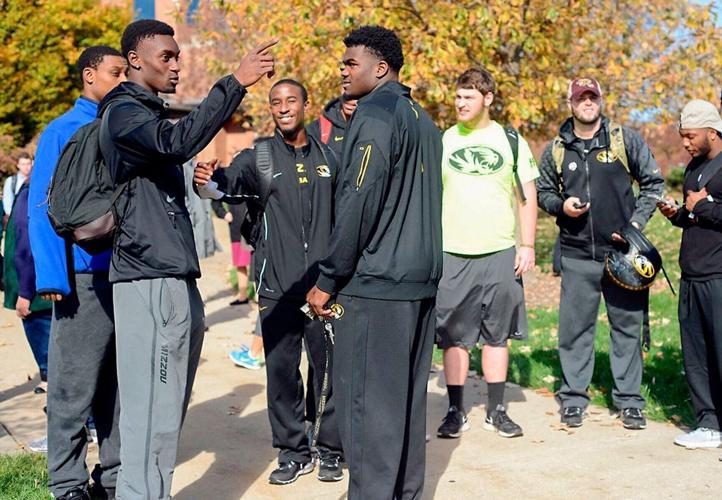 Mizzou football players talk after walkout