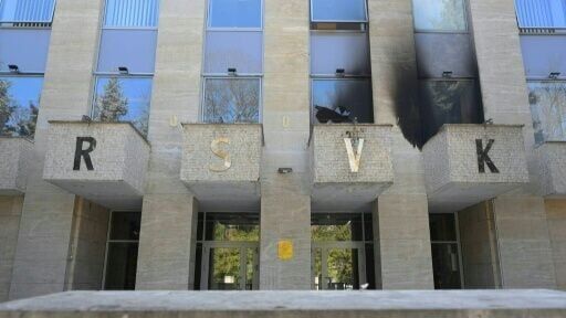 Firebomb on Russian centre in Prague leaves walls blackened