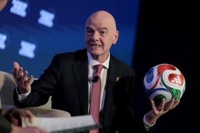 FIFA President Gianni Infantino attends an economic conference in Washington
