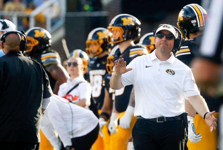 Mizzou head coach Eli Drinkwitz prepares to clap (copy)
