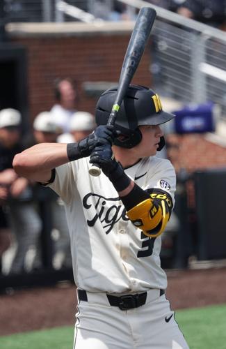 Mizzou left fielder Leo Humbert (37) steps up to the plate