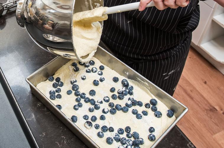 Lemon blueberry bar prep