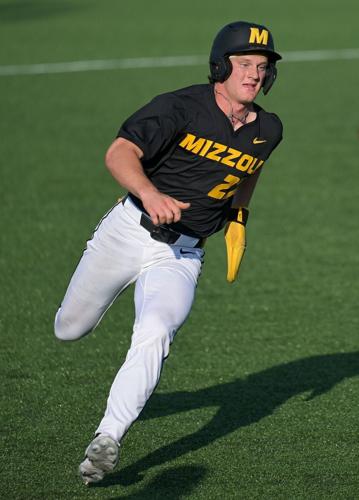 Mizzou shortstop Kam Durnin rounds the bases
