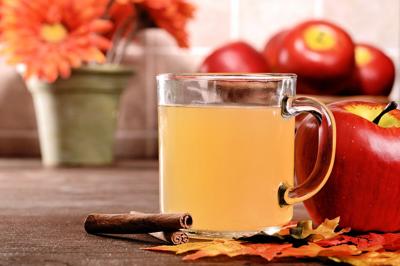 Whiskey & spiced cider shrub cocktail