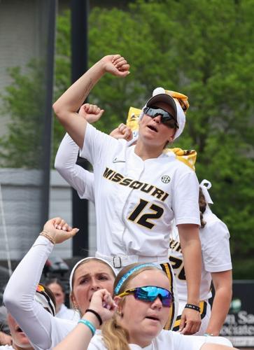 Avery Porter and her teammates lead the Mizzou crowd