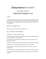 FNF - Federal Model American Caregivers Act