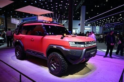 A Nissan Terrano PHEV concept displayed at the Beijing Auto Show