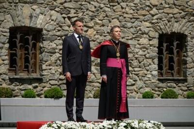 French President Emmanuel Macron shares the title of co-prince of Andorra with Catholic Bishop Josep-Lluis Serrano Pentinat