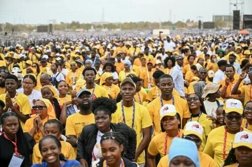 Thousands gathered for Pope Leo's mass in the Angolan town of Kilamba