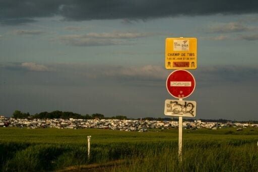 Around 600 police and 45 firefighters have been deployed at the site