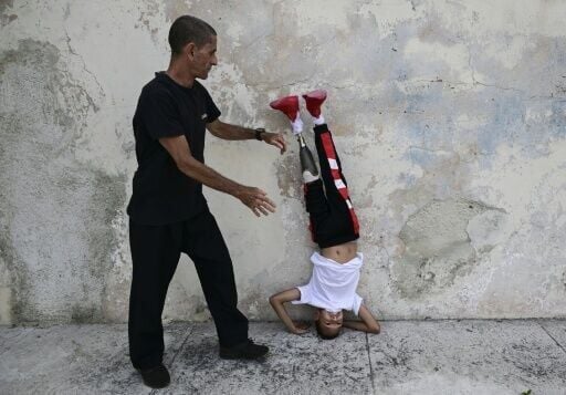 Cuban 10-year-old Juan Jose Guilarte, who was born with a congenital malformation that saw his left leg develop only to the kneecap, dreams of becoming an Olympian