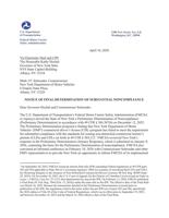 FNF - NY - FMCSA New York Final Determination