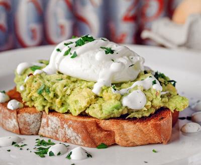 Avocado toast with poached eggs 2
