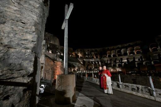 It is the first time since 2022 that the pope has personally taken part in the Way of the Cross