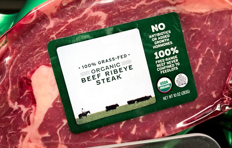 Grass fed beef label