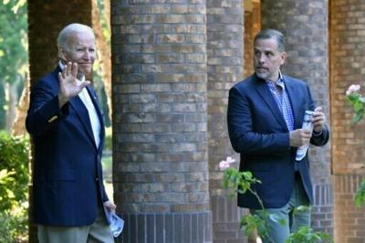 Hunter Biden (right) is picking up the gloves from his father, former president Joe Biden, in their long-running feud with President Donald Trump and his sons
