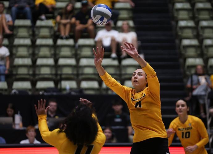Setter Nina Mandovic sets the ball