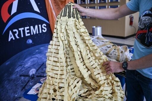 The Orion spacecraft has a system of 11 parachutes on board to soften its ocean splashdown