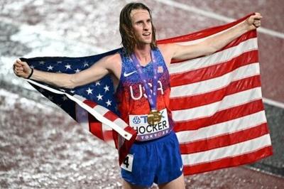 American Cole Hocker won the two-mile race at the 118th Millrose Games