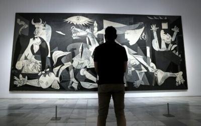 Pablo Picasso's 'Guernica' depicts the horrors of a 1937 bombing during the Spanish Civil War