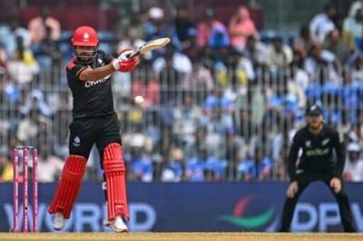 Canada captain Dilpreet Bajwa batting against New Zealand during their ICC Men's T20 Cricket World Cup match in Chennai in February. The match is now under scrutiny for alleged corruption