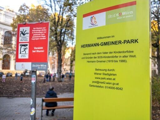 A park in Vienna named after Hermann Gmeiner, the now disgraced founder of the children's charity SOS Kinderdorf