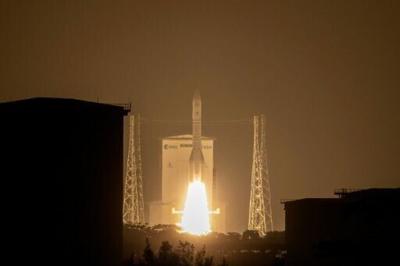 Arianespace's Ariane 6 rocket carrying the Amazon Leo satellites launches in Kourou, French Guiana