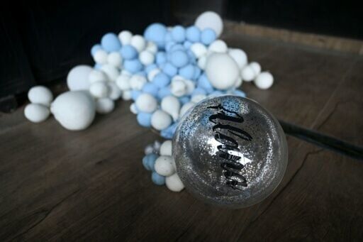 Balloons lie to the side from when Alana was released from hospital, after two weeks in an induced coma and multiple surgeries