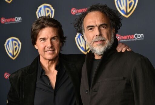 US actor Tom Cruise (L) and Mexican filmmaker Alejandro Gonzalez Inarritu promoted their film 'Digger'