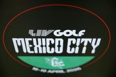 LIV Golf signage prior to LIV Golf Mexico City at Club de Golf Chapultepec