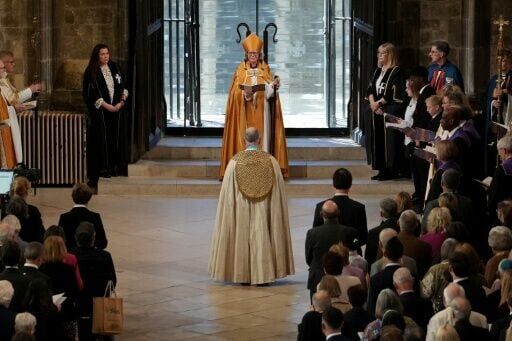 The new Archbishop of Canterbury, Sarah Mullally, the first woman to lead the centuries-old Anglican Church, is enthroned