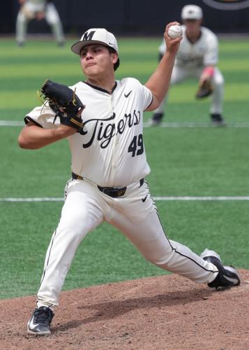 Mizzou pitcher Isaiah Salas delivers a pitch