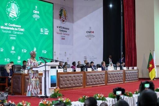WTO Director-General Ngozi Okonjo-Iweala speaking at the ministerial conference in Yaounde