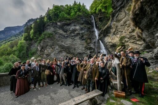 Members of The Sherlock Holmes Society of London made the trip to the falls for their association's 75th anniversary